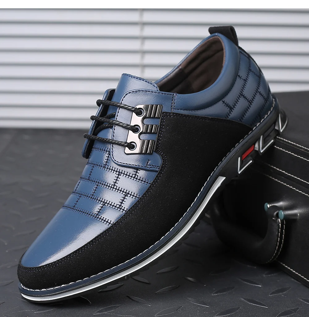 Mens Breathable Business Lace-Up Shoes